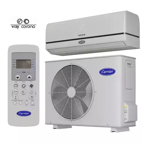 Carrier AIR CONDITIONER Low-poly 3D model