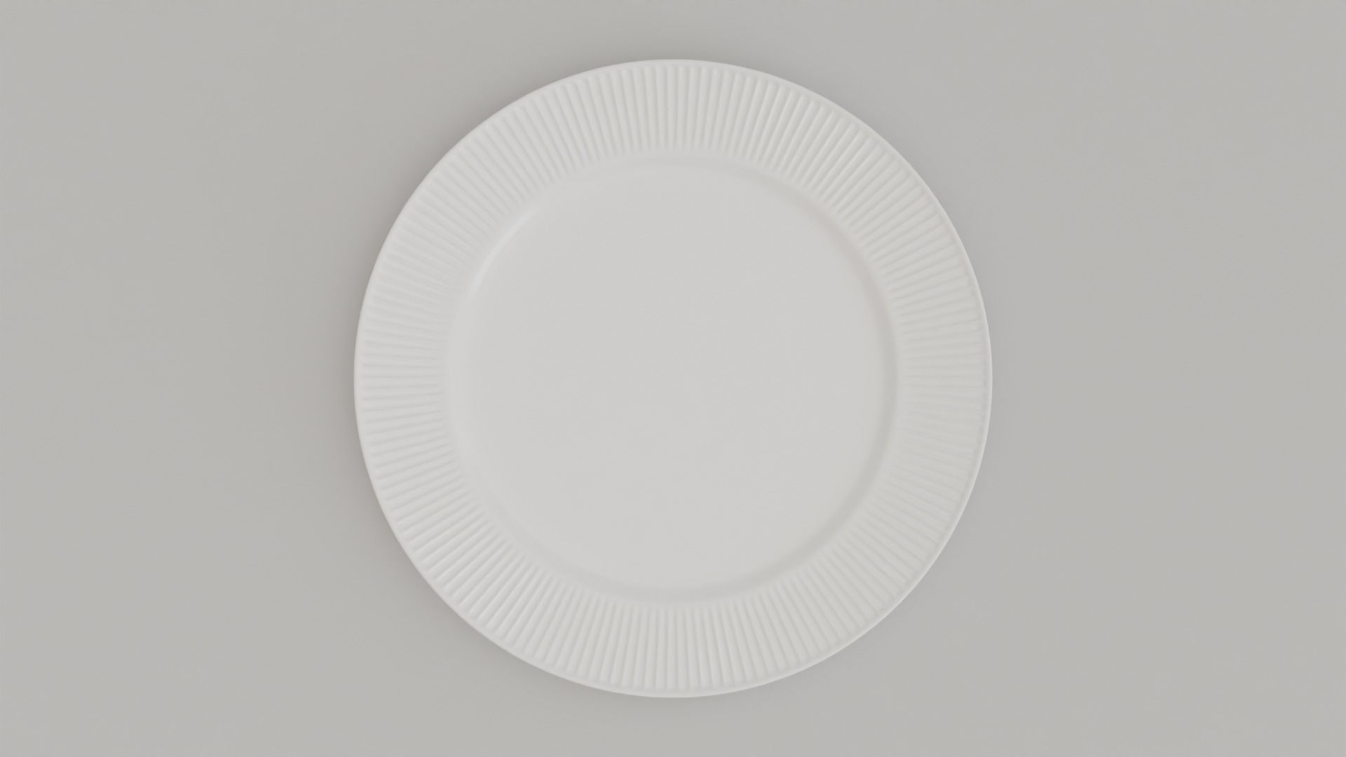 Ridges Dinner Plate Low-poly 3D model_3