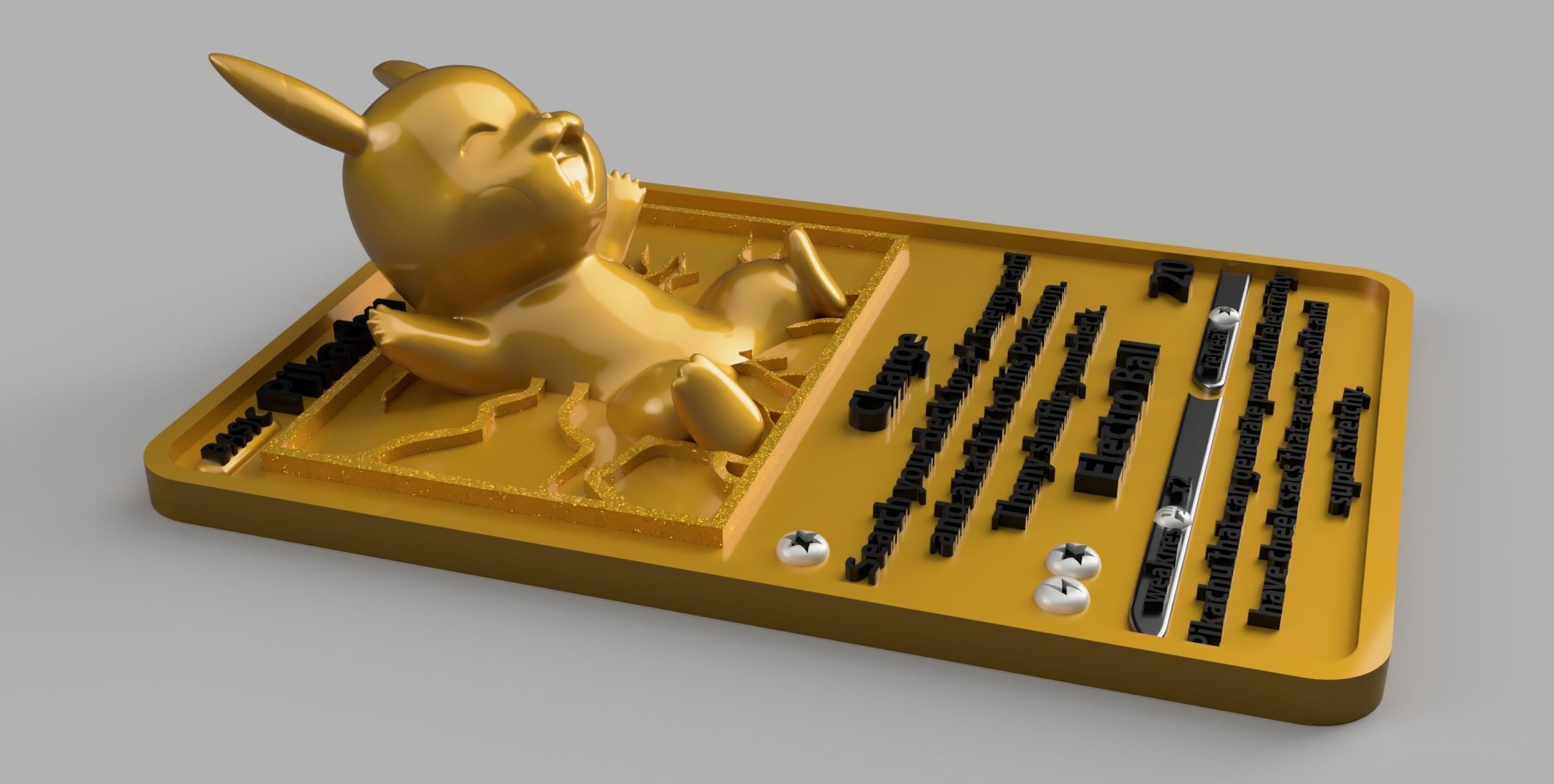 4D POKEMON CARDS - PIKACHU 3D print model_2