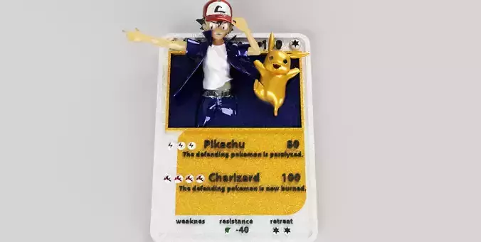 4D pokemon card - Trainer Ash Ketchum