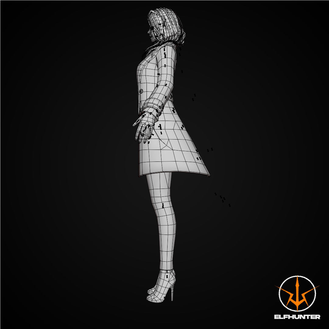 EXCLUSIVE ELF HUNTER EDITION RIGGED CHARACTER ELF HOLIDAY Low-poly 3D model_17