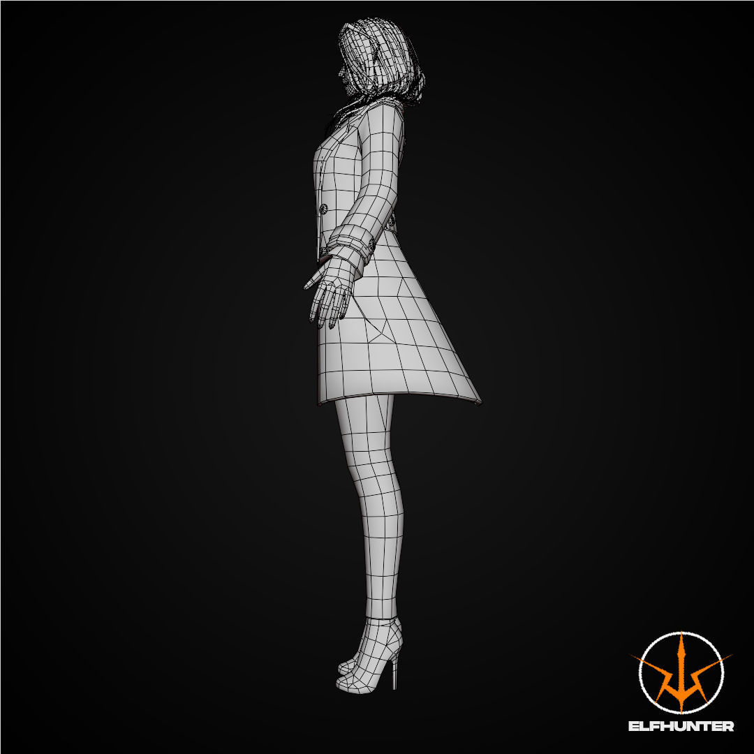 EXCLUSIVE ELF HUNTER EDITION RIGGED CHARACTER ELF HOLIDAY Low-poly 3D model_13