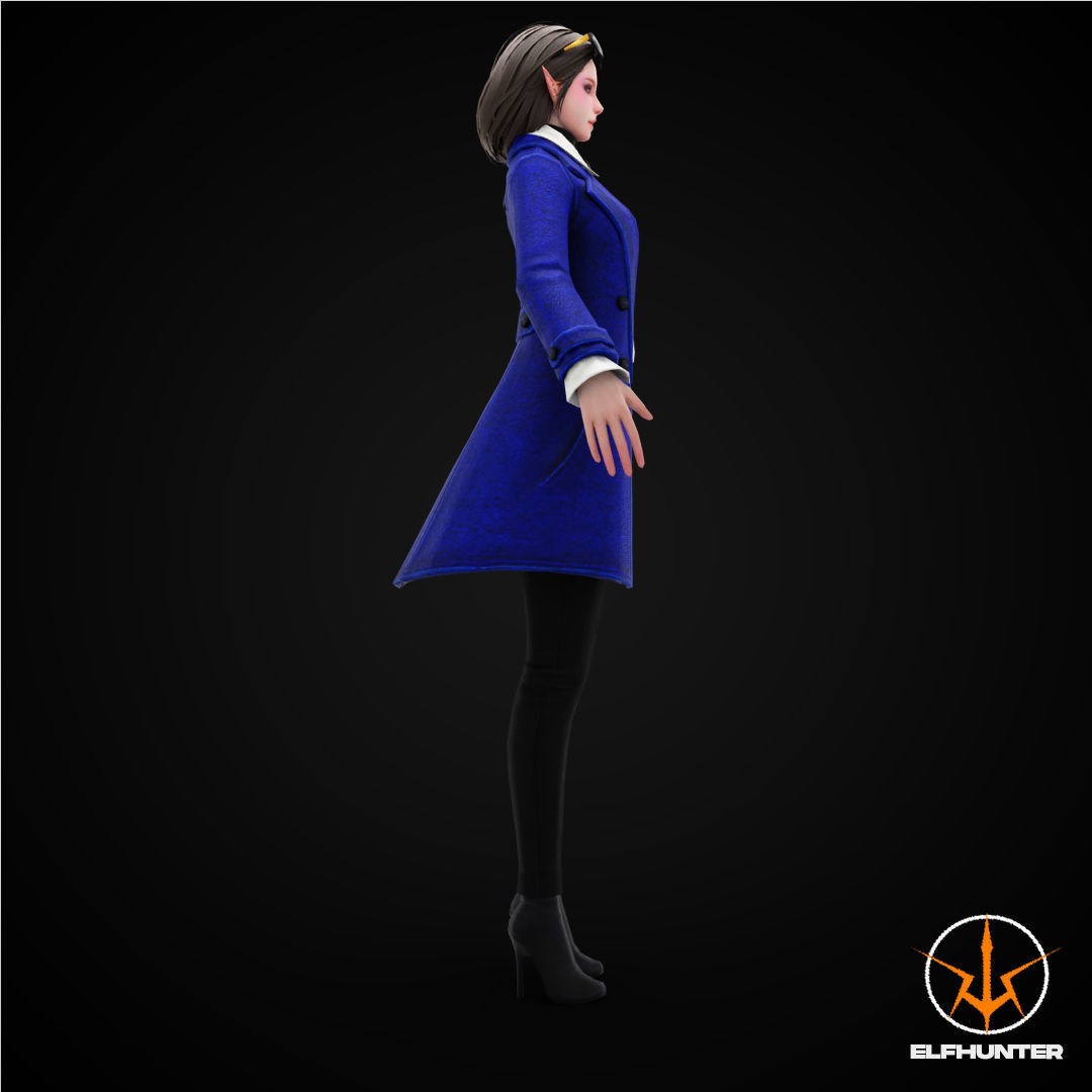 EXCLUSIVE ELF HUNTER EDITION RIGGED CHARACTER ELF HOLIDAY Low-poly 3D model_3