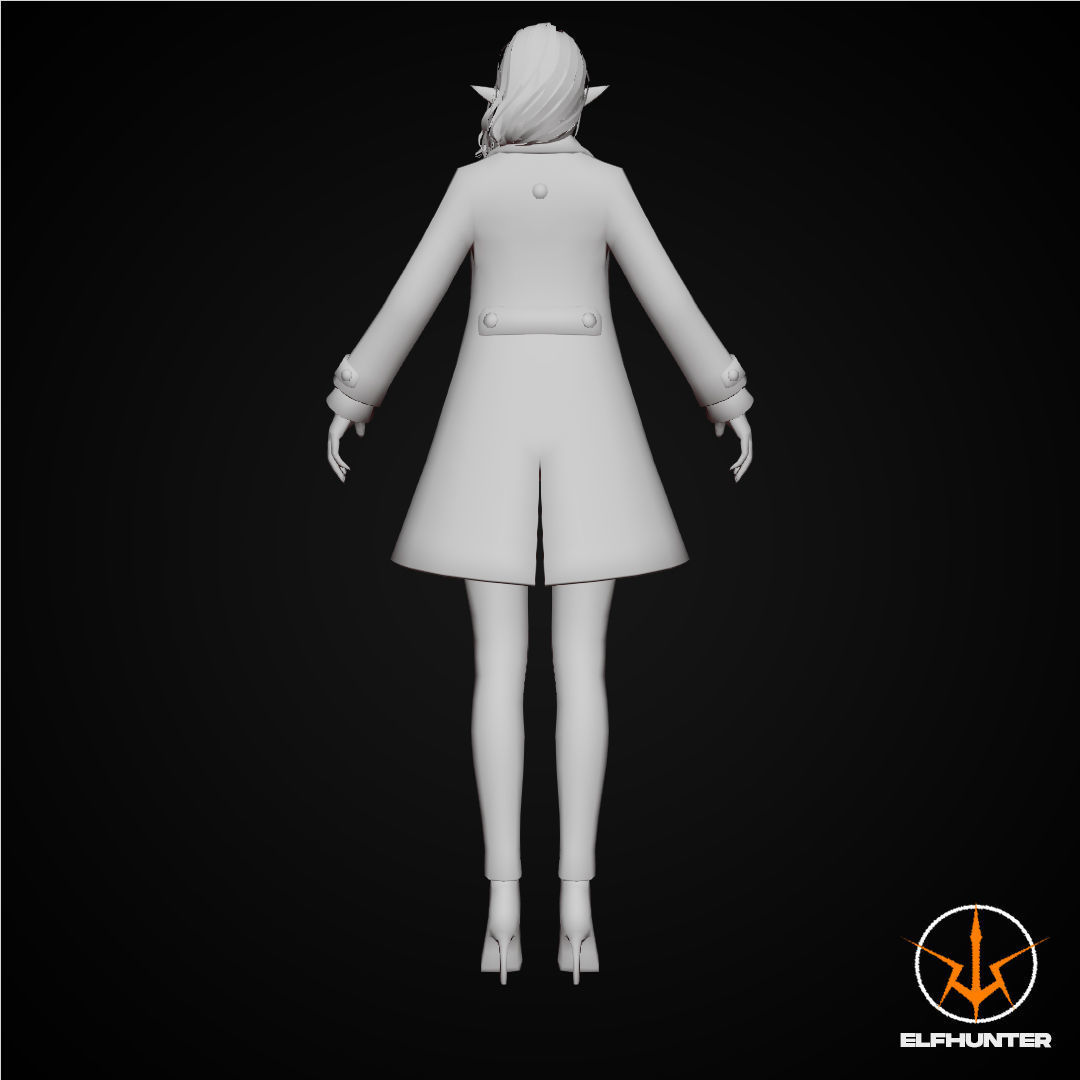EXCLUSIVE ELF HUNTER EDITION RIGGED CHARACTER ELF HOLIDAY Low-poly 3D model_8