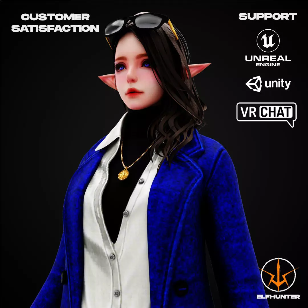 EXCLUSIVE ELF HUNTER EDITION RIGGED CHARACTER ELF HOLIDAY Low-poly 3D model_0