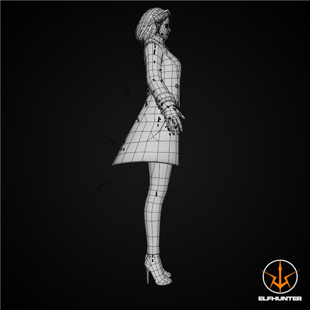 EXCLUSIVE ELF HUNTER EDITION RIGGED CHARACTER ELF HOLIDAY Low-poly 3D model_15