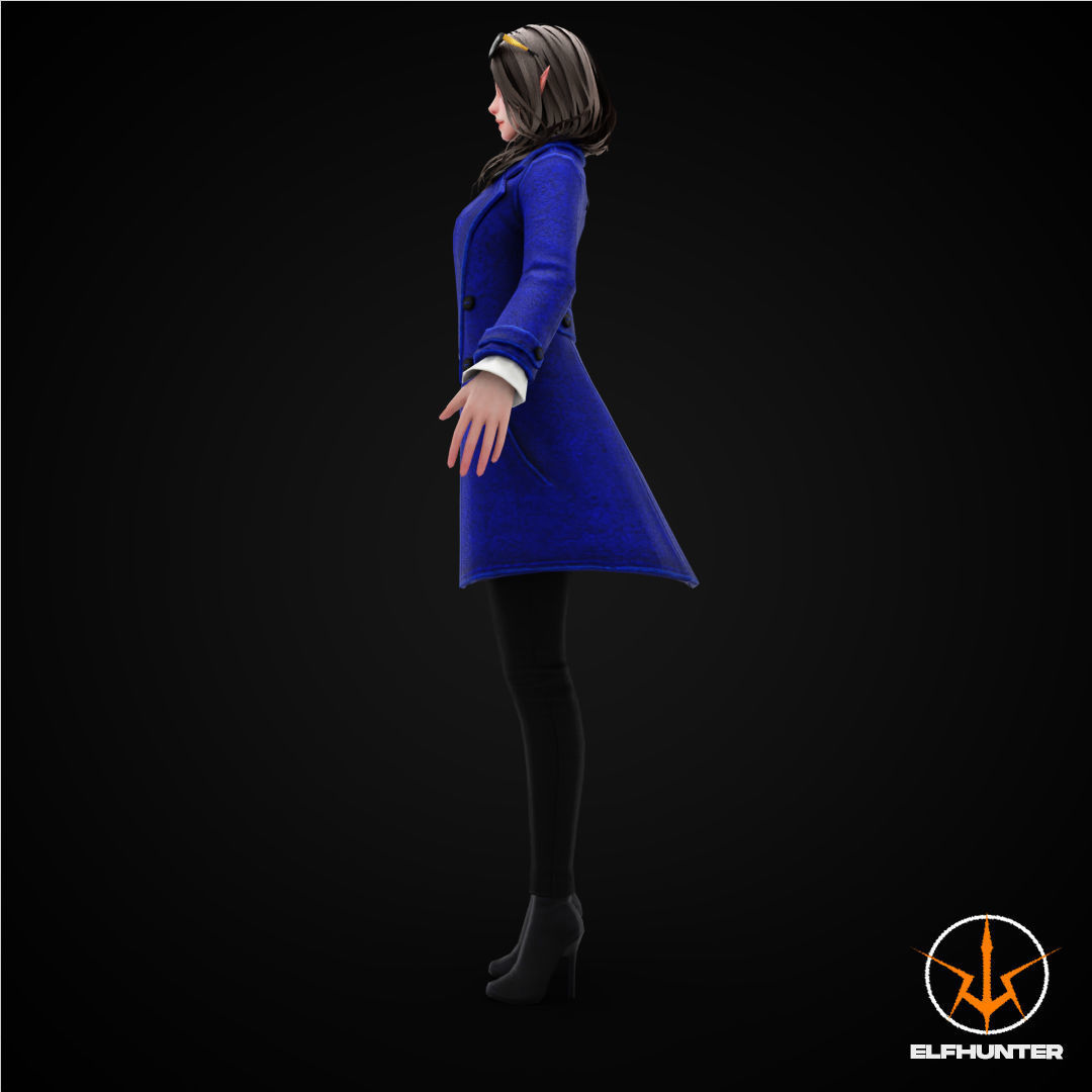 EXCLUSIVE ELF HUNTER EDITION RIGGED CHARACTER ELF HOLIDAY Low-poly 3D model_5