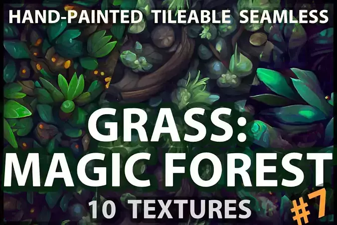 Grass Magic Forest Floor 10 TEXTURES Hand-painted ---PACK 7---