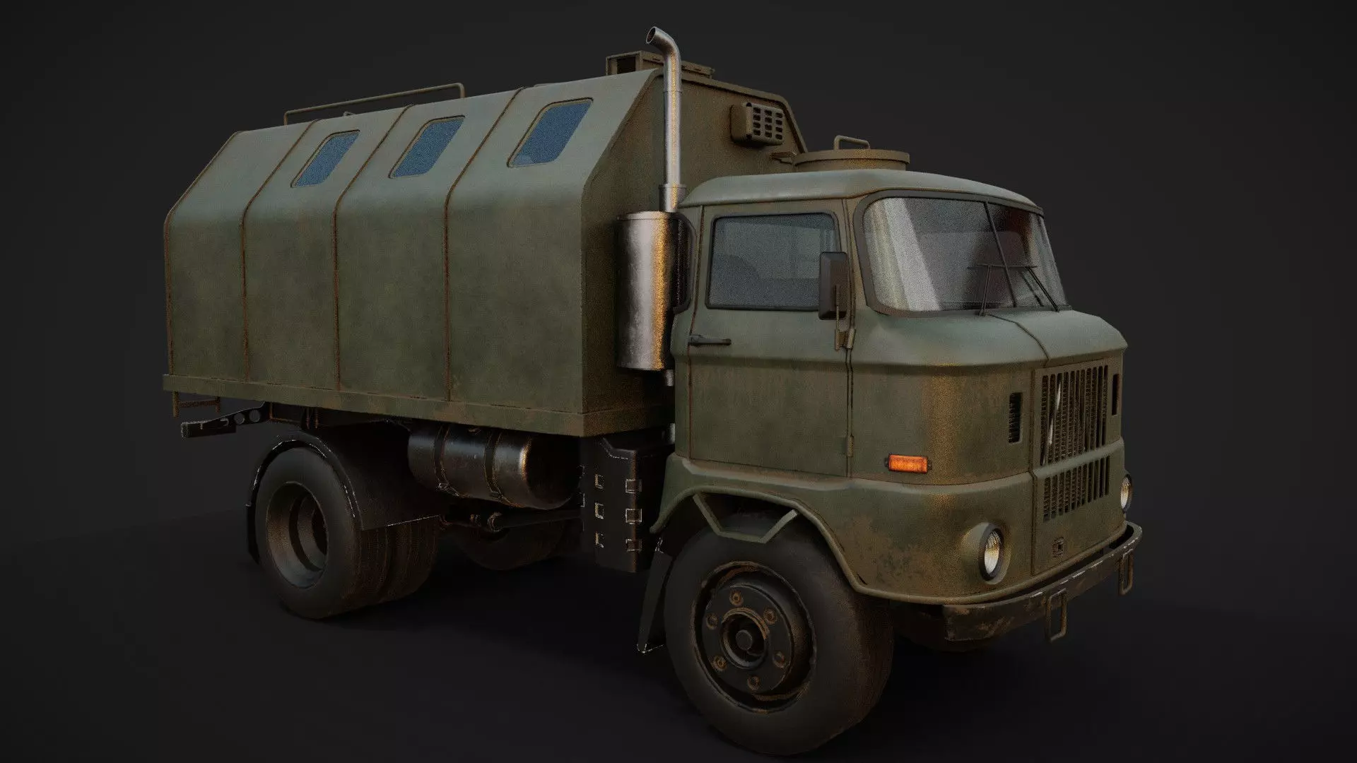 IFA w50 Truck  Low-poly 3D model_0
