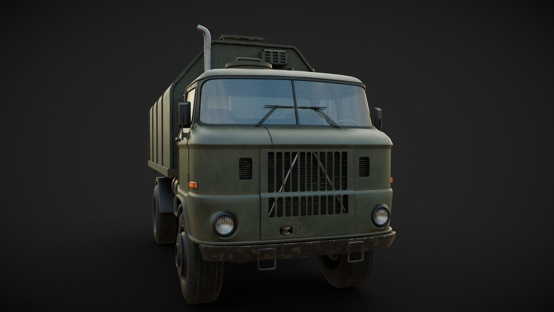 IFA w50 Truck  Low-poly 3D model_10