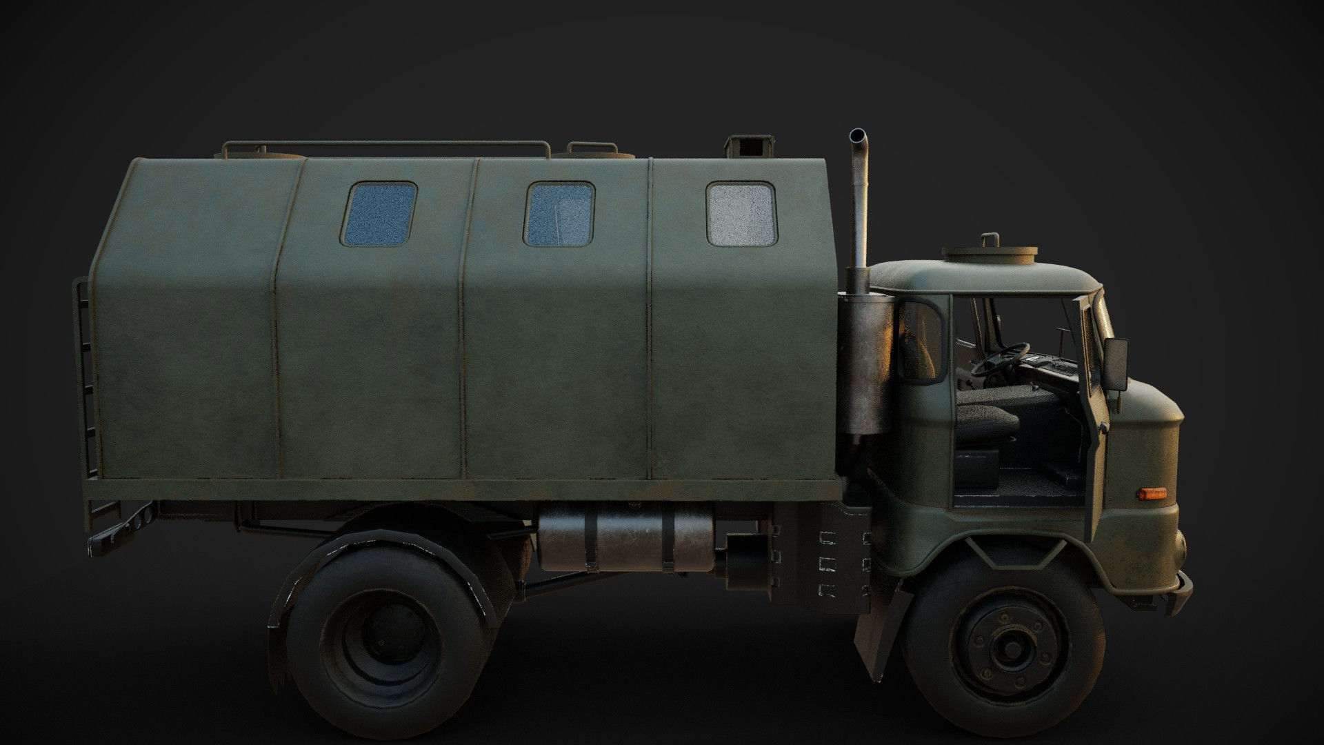 IFA w50 Truck  Low-poly 3D model_8