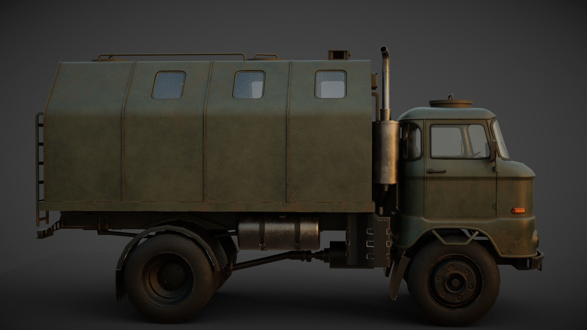 IFA w50 Truck  Low-poly 3D model_2