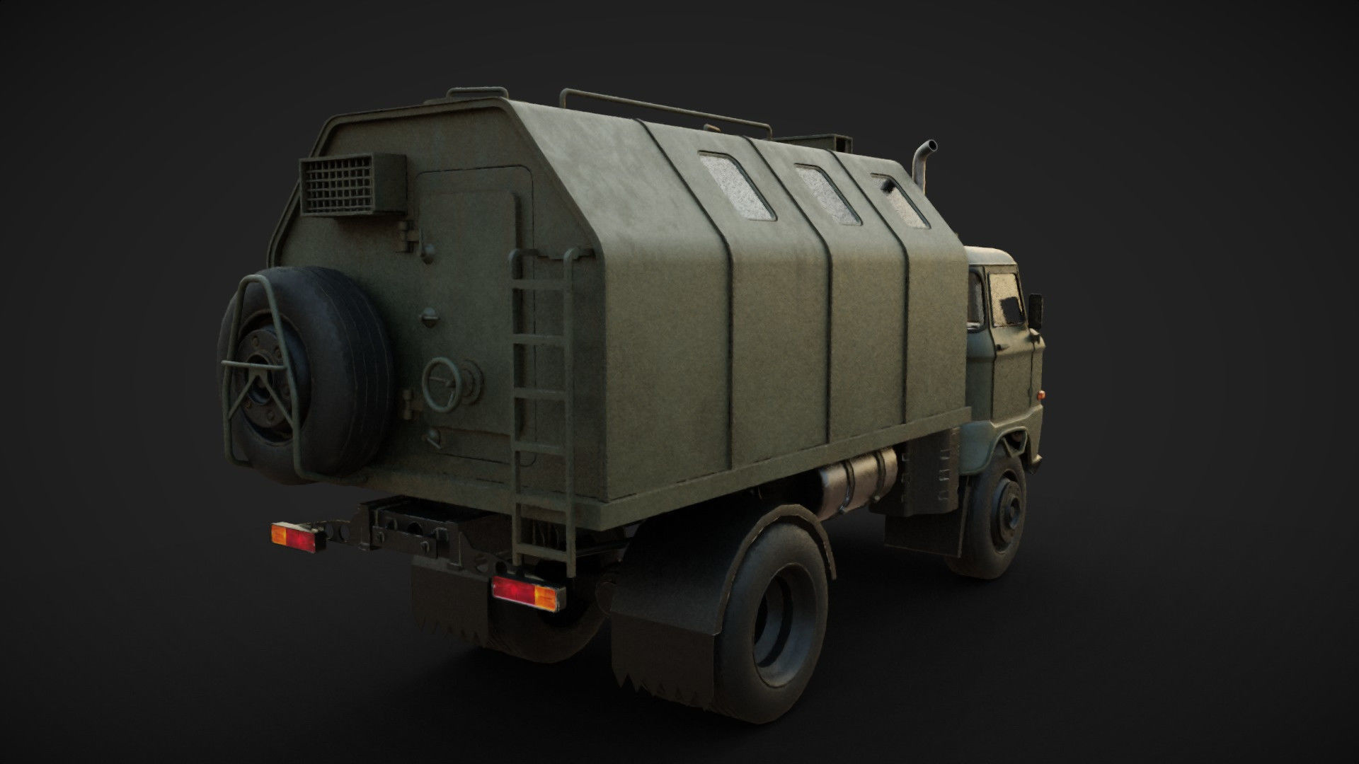 IFA w50 Truck  Low-poly 3D model_5