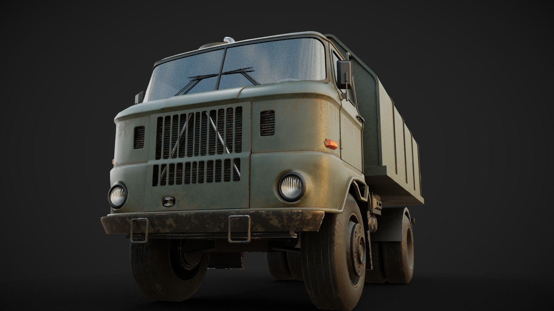 IFA w50 Truck  Low-poly 3D model_1