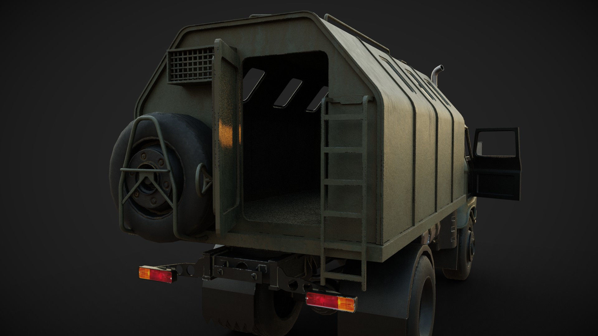 IFA w50 Truck  Low-poly 3D model_6