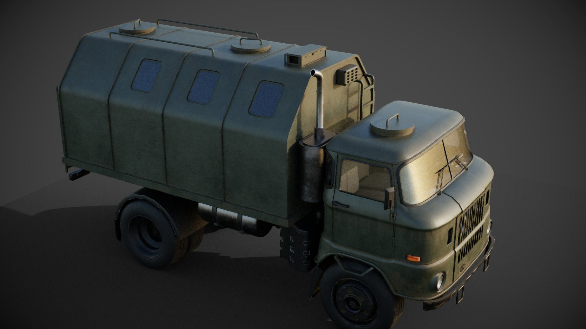 IFA w50 Truck  Low-poly 3D model_9