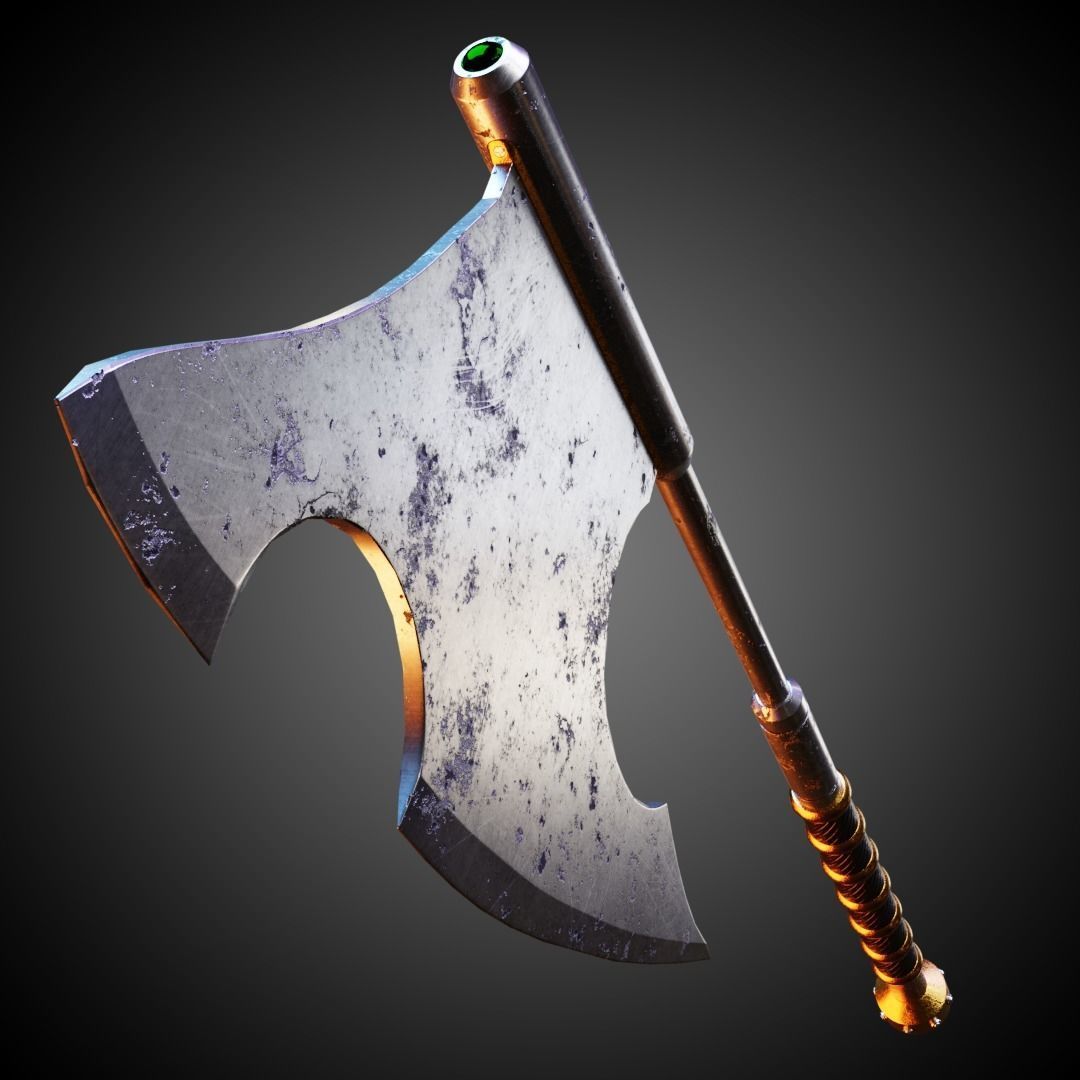 Executioners Axe Low-poly 3D model_20