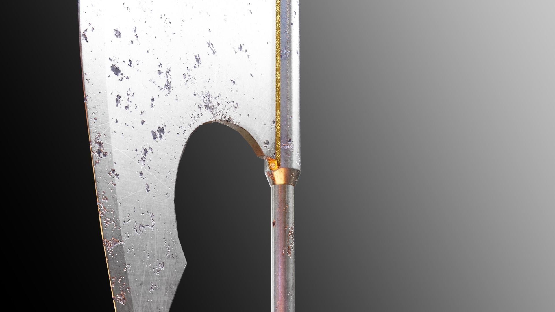 Executioners Axe Low-poly 3D model_4