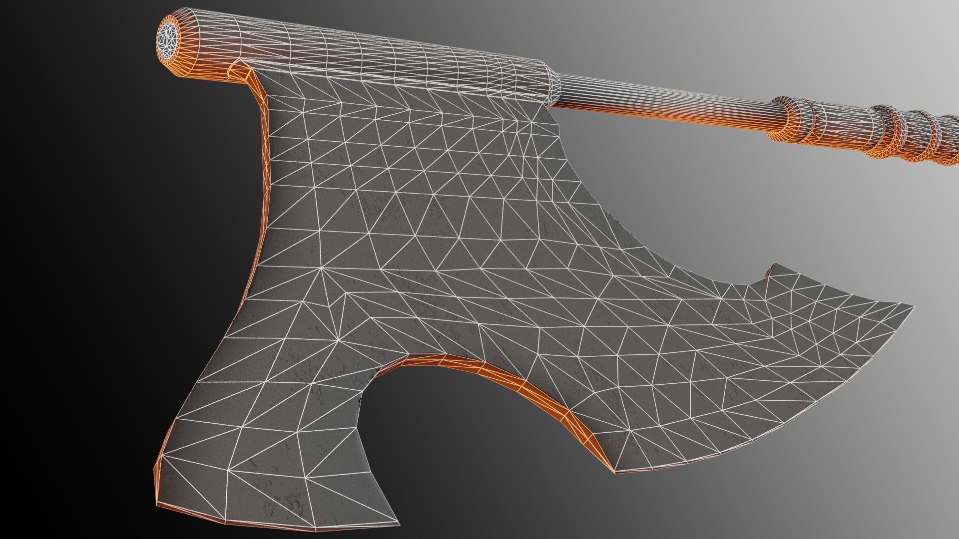 Executioners Axe Low-poly 3D model_17