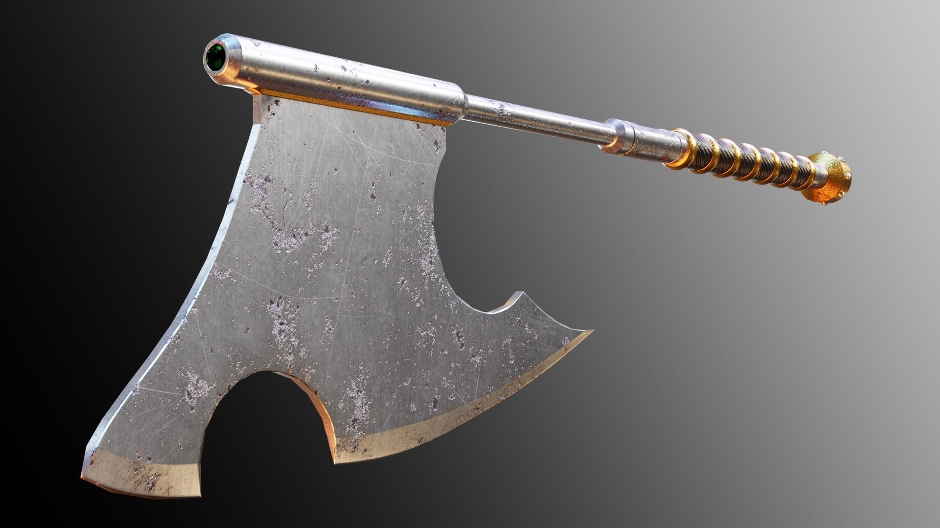 Executioners Axe Low-poly 3D model_10