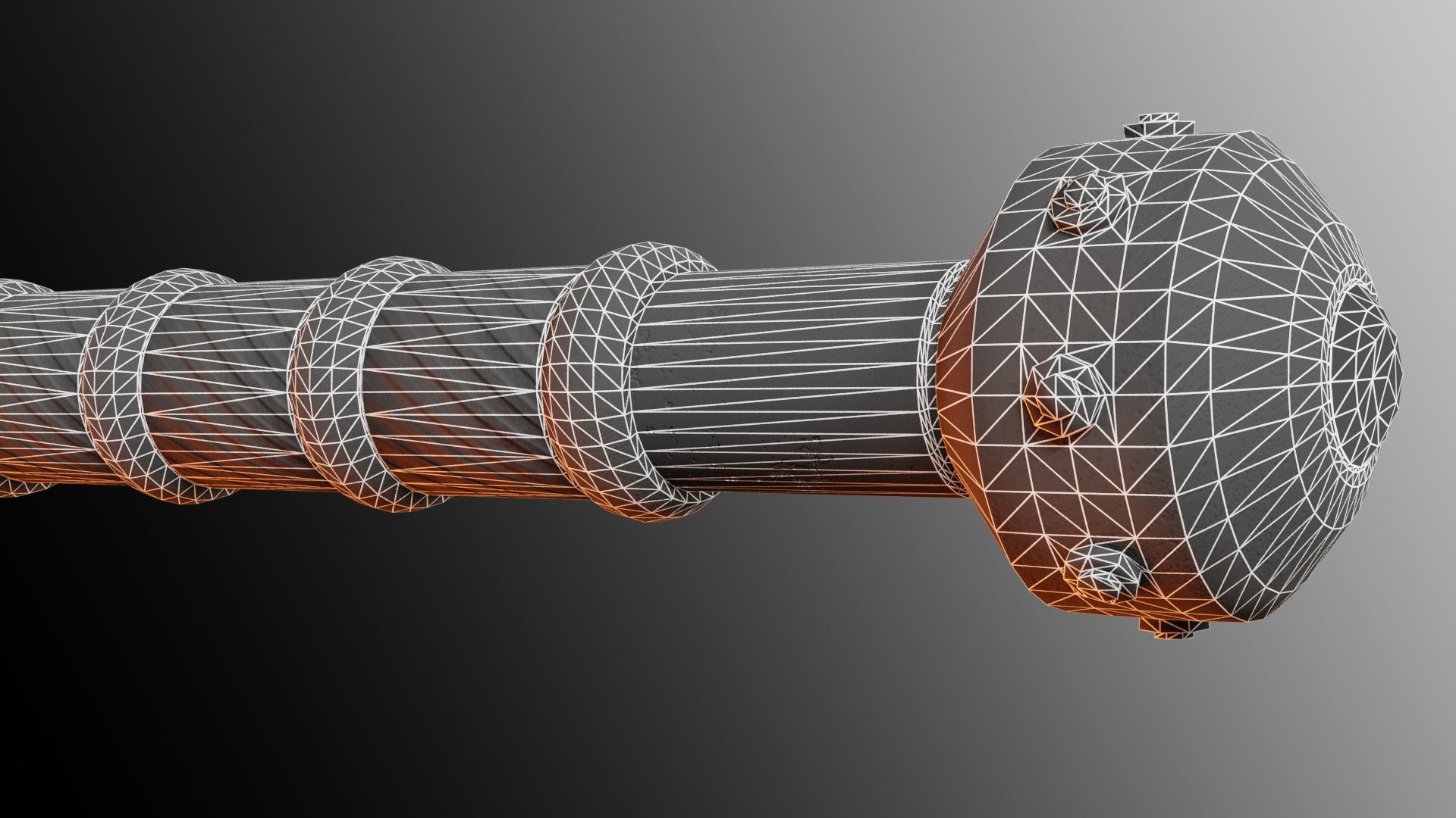 Executioners Axe Low-poly 3D model_19