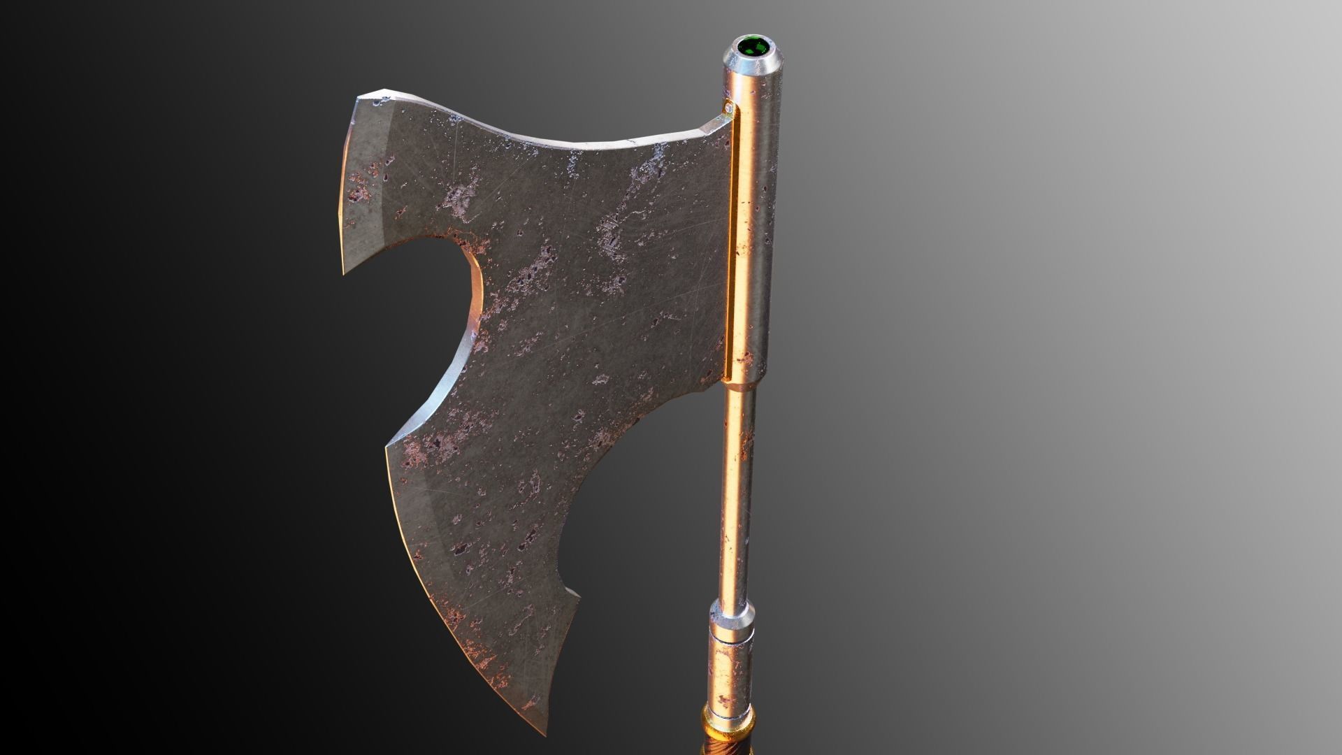 Executioners Axe Low-poly 3D model_2