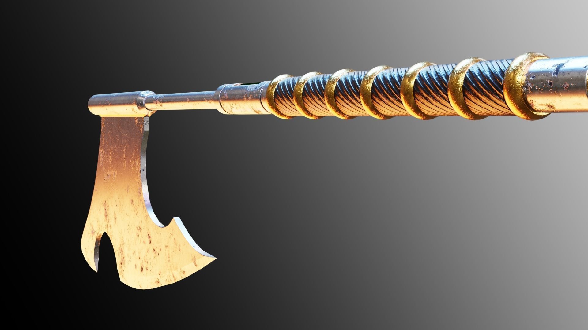 Executioners Axe Low-poly 3D model_6
