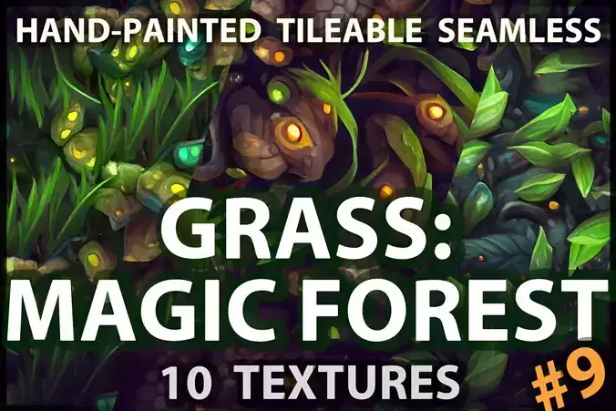 Grass Magic Forest Floor 10 TEXTURES Hand-painted ---PACK 9---