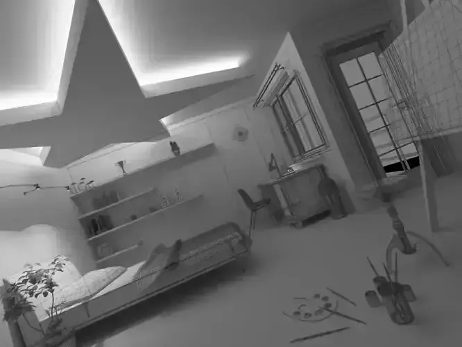 Child Bed Room Scene