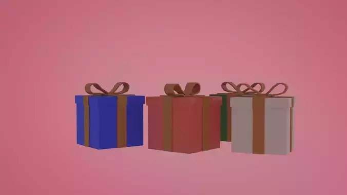 GIFT CHRISTMAS PRESENT Free 3D model