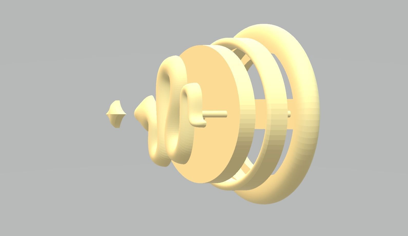 Snake Pendant  3D print model_2