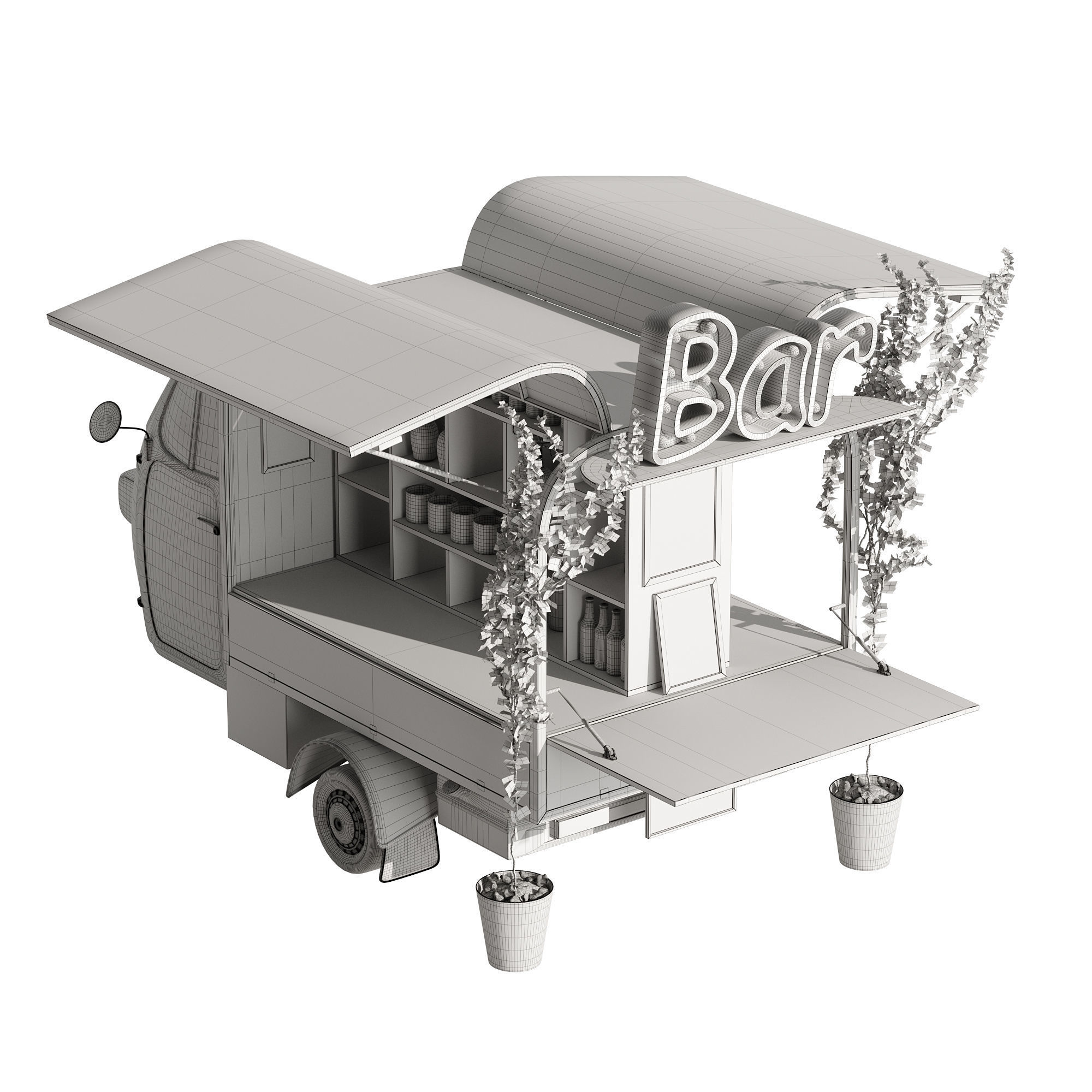 Food truck bar set 2 3D model_10