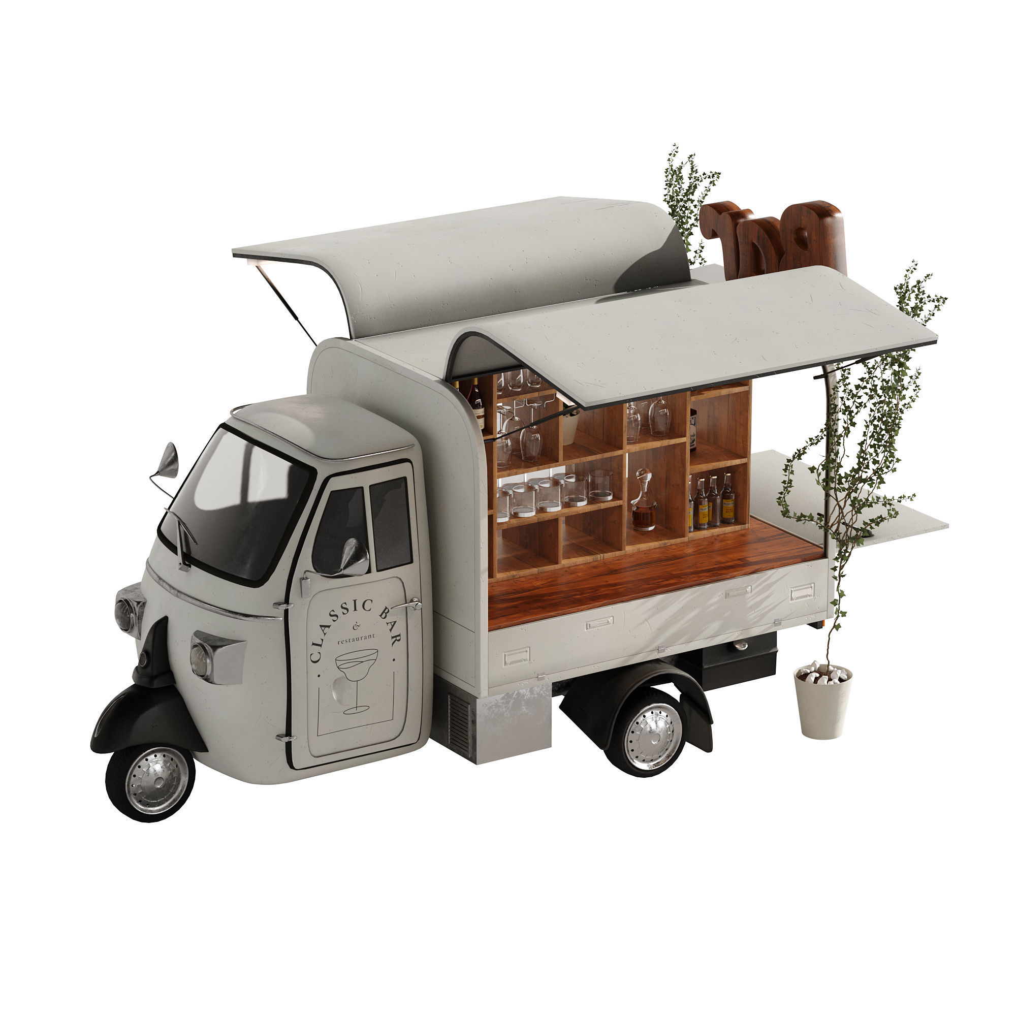 Food truck bar set 2 3D model_5