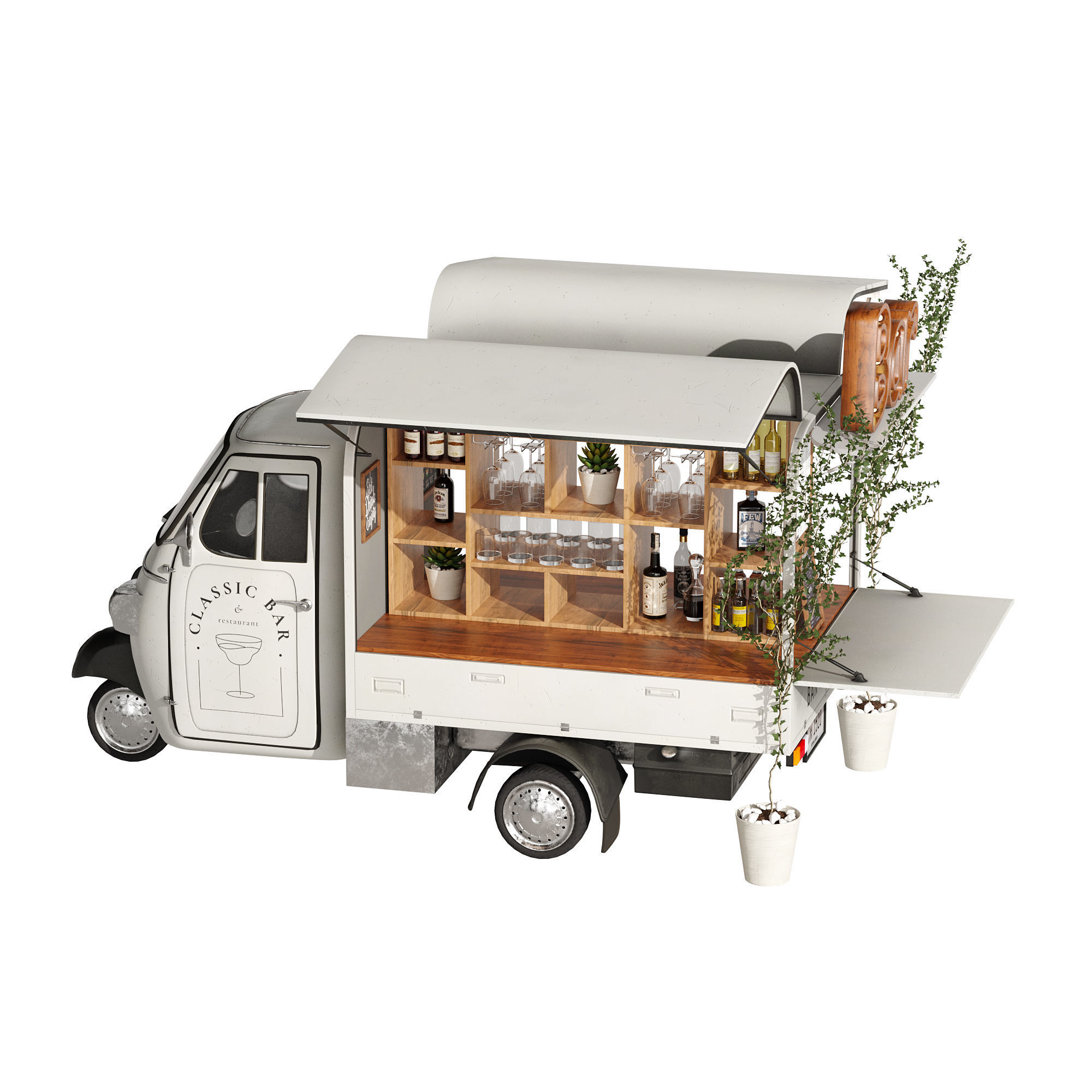 Food truck bar set 2 3D model_8