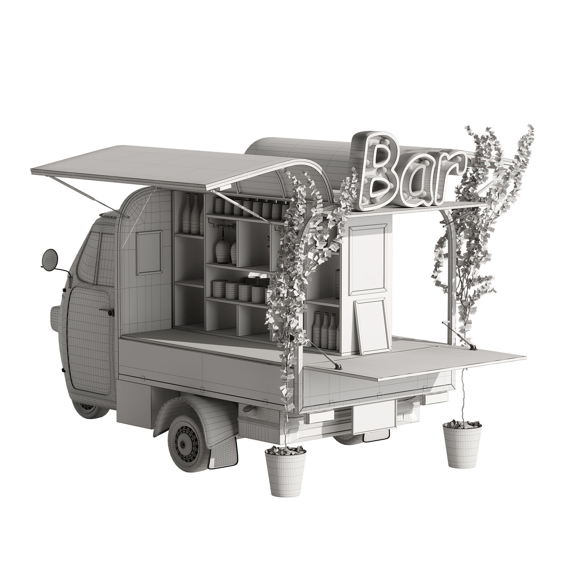 Food truck bar set 2 3D model_11