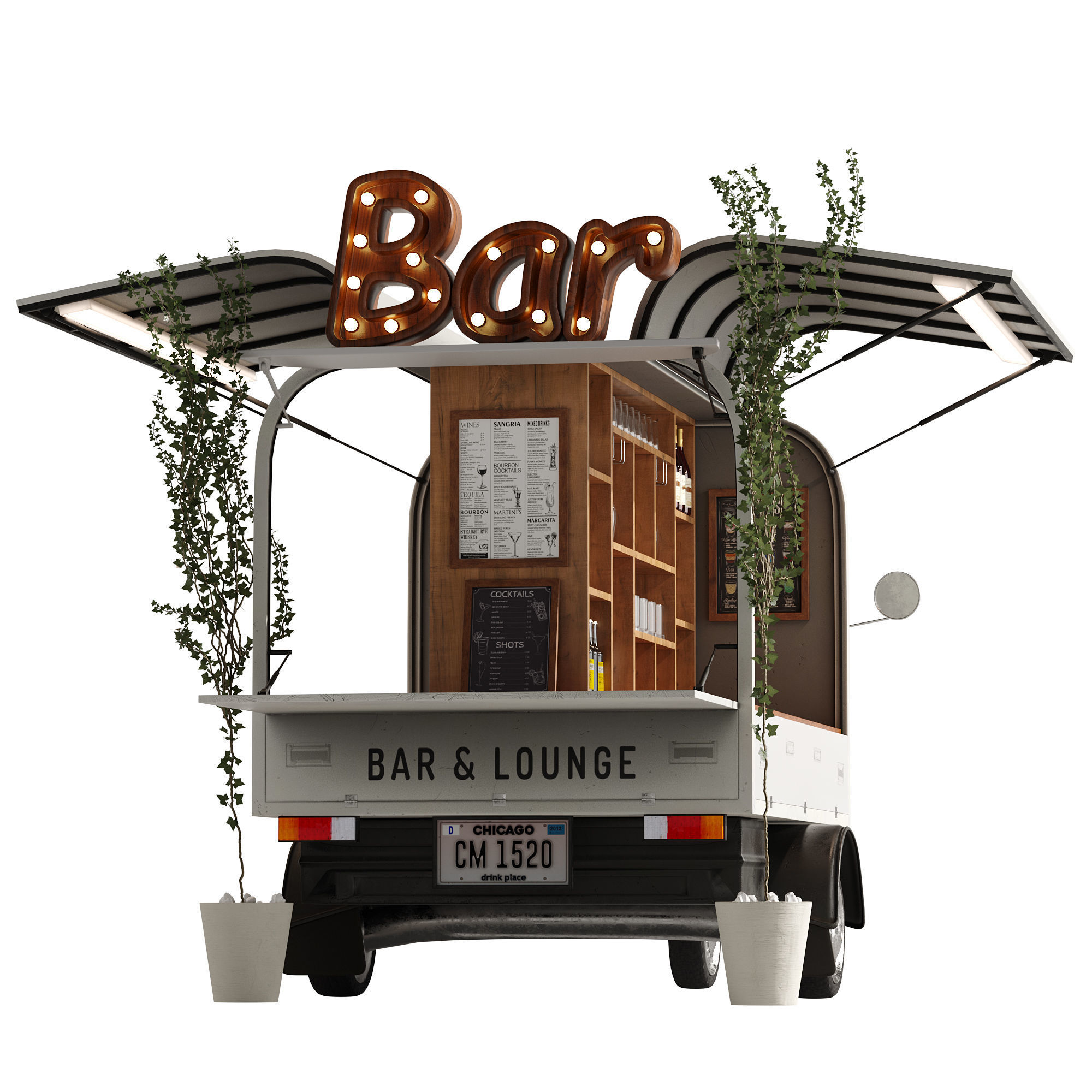 Food truck bar set 2 3D model_19