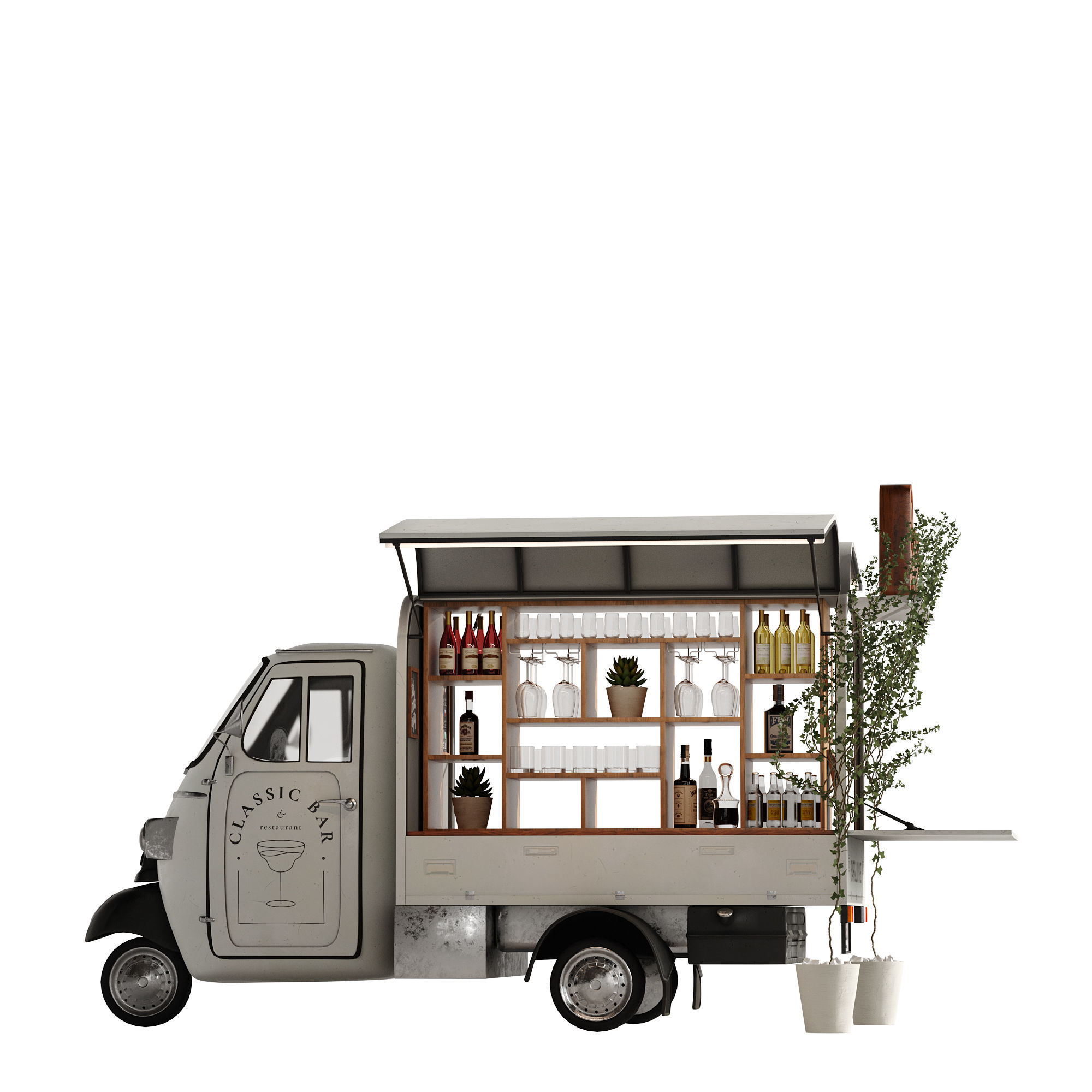 Food truck bar set 2 3D model_16