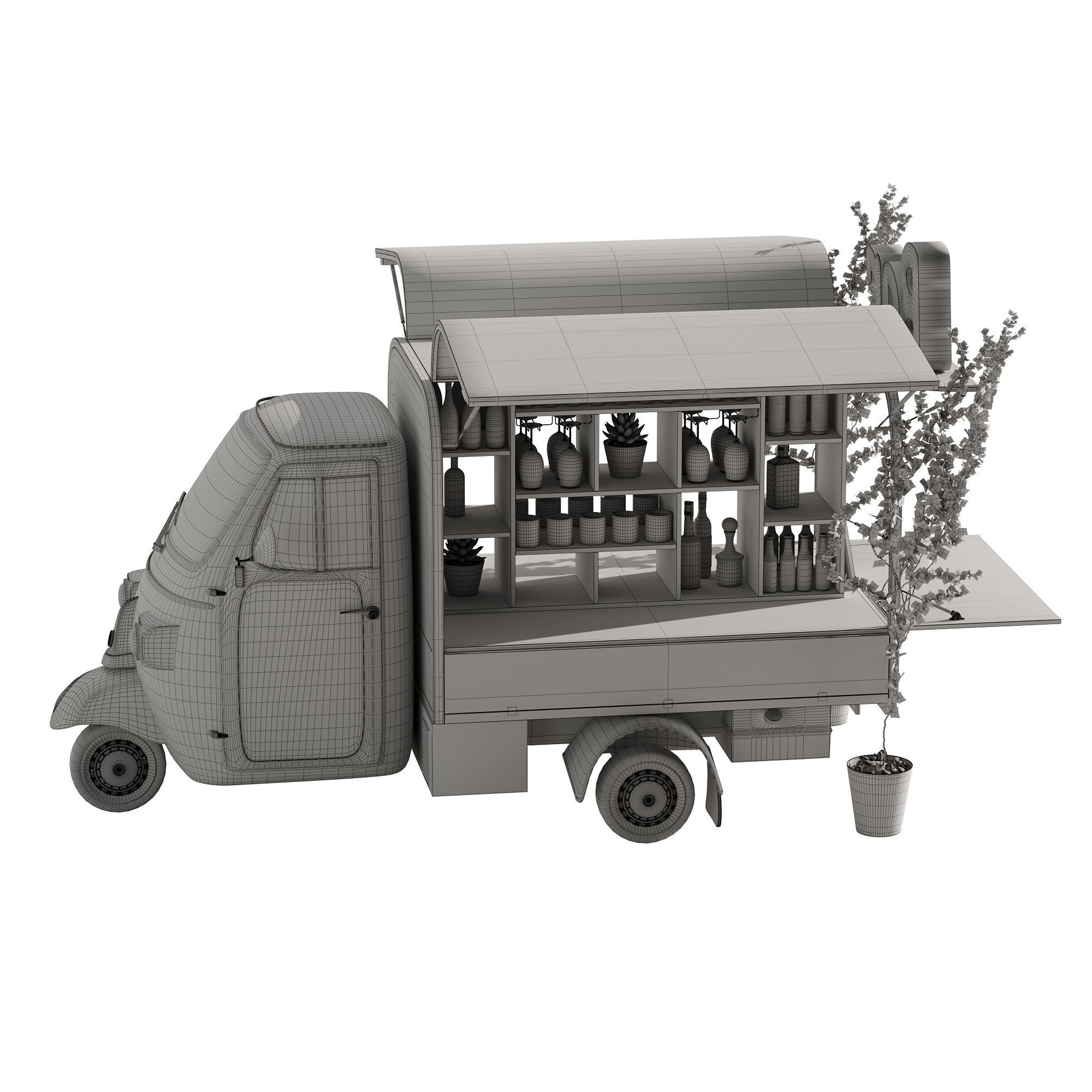 Food truck bar set 2 3D model_9