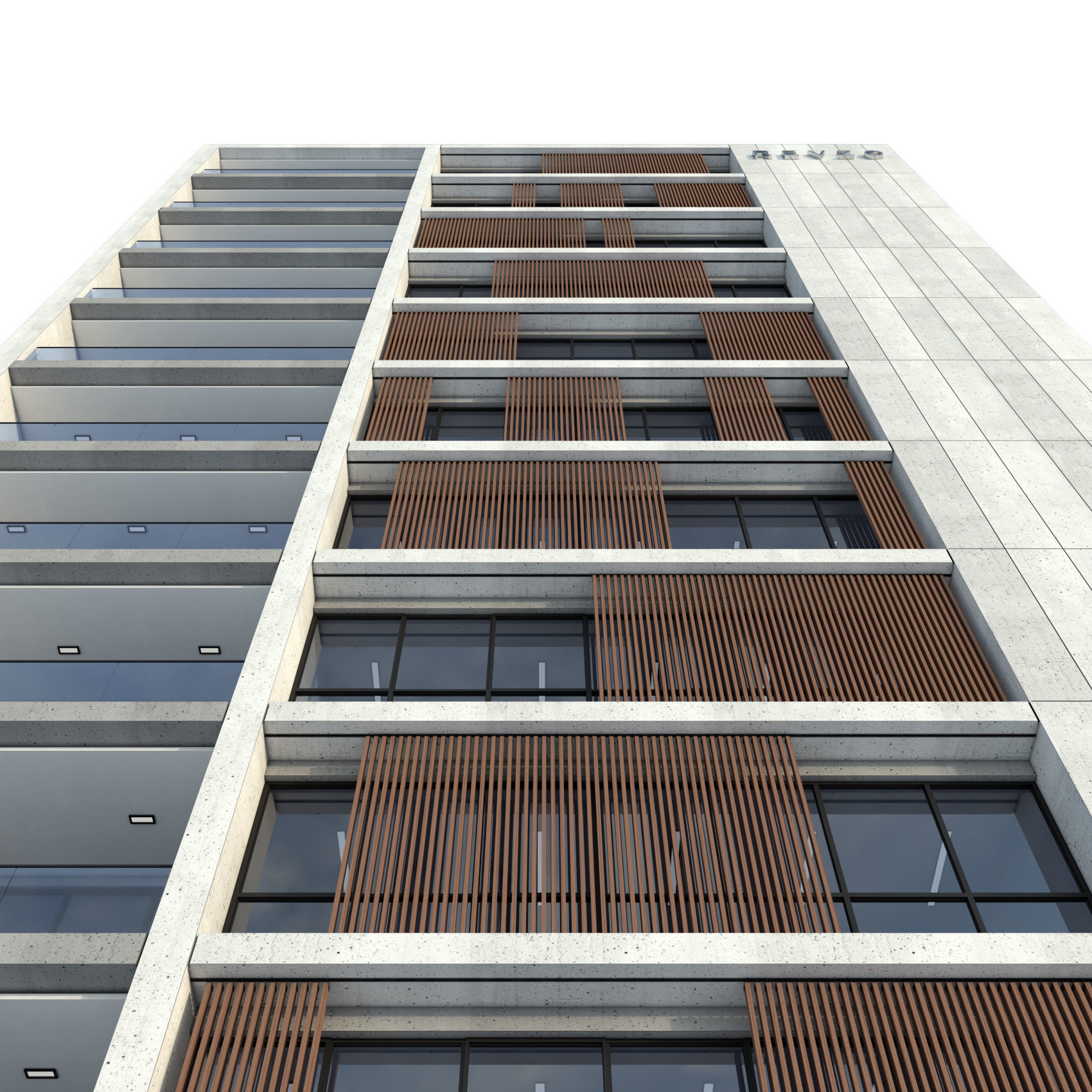 Modern office building No 5 3D model_2