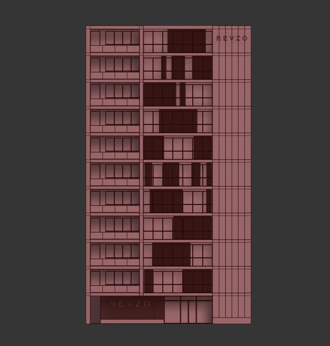 Modern office building No 5 3D model_6