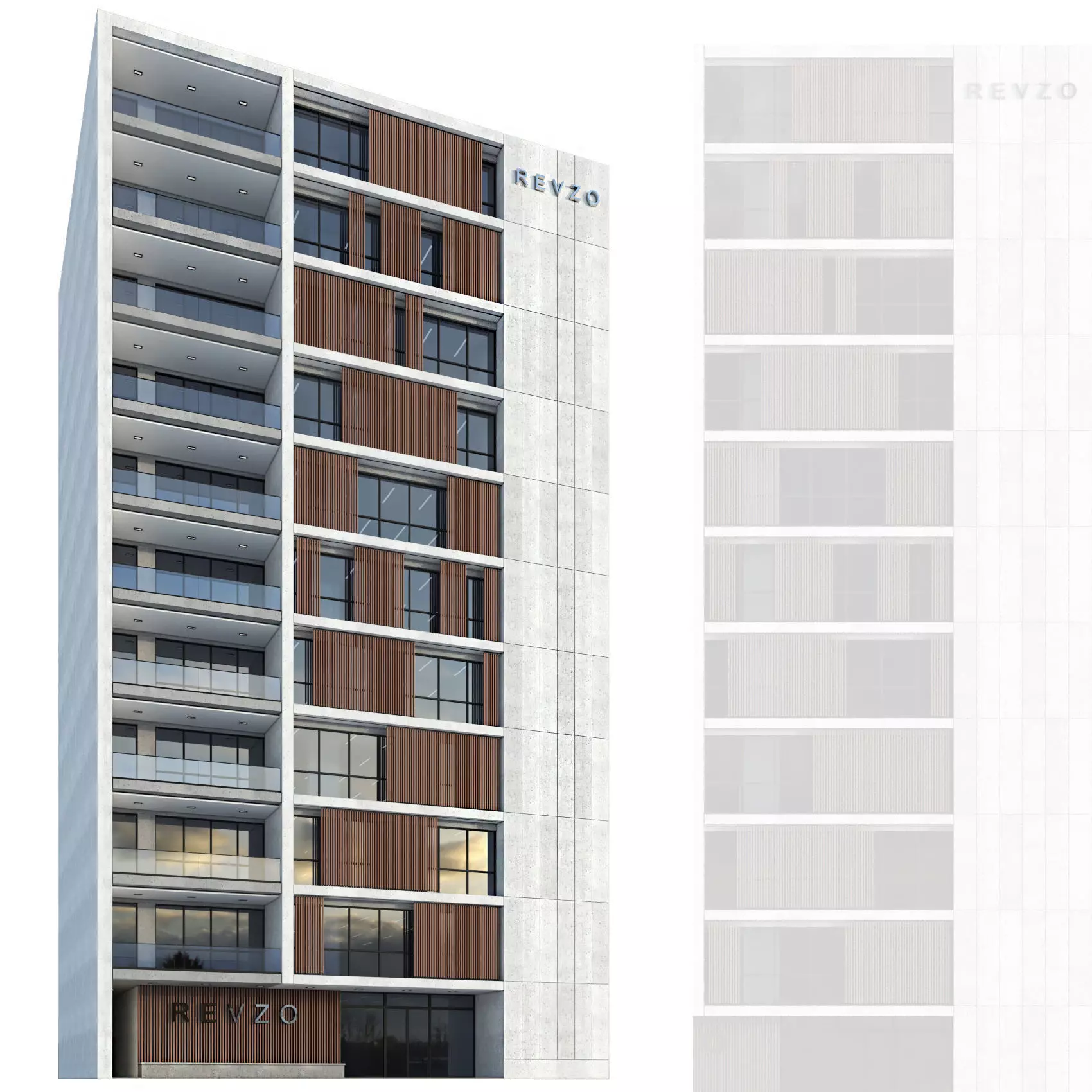 Modern office building No 5 3D model_0