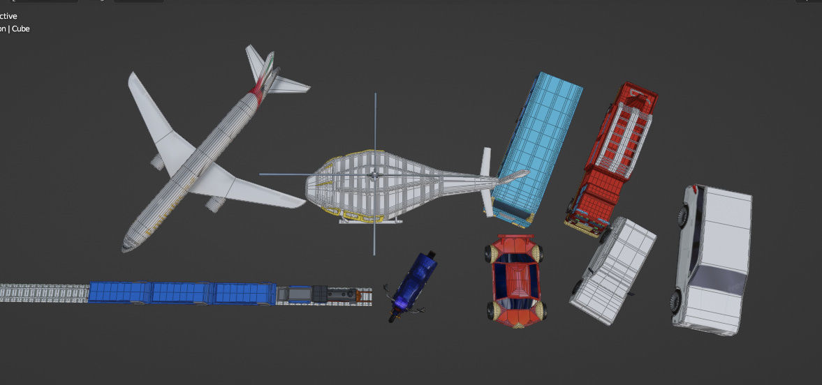 ALL TRAFIC COLLECTION game ready free Low-poly 3D model_3