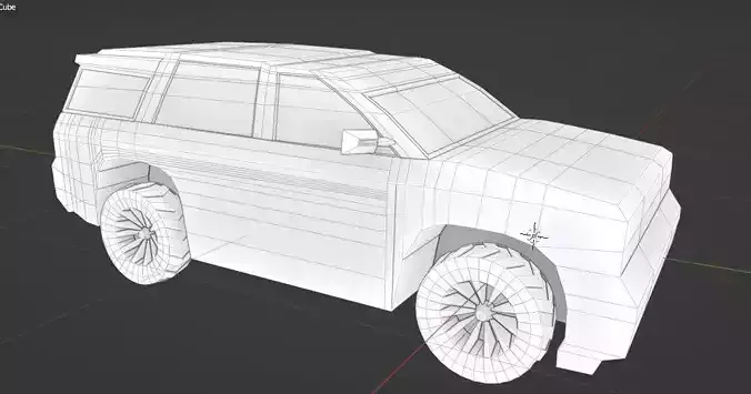 TOYOTA SUV LOW POLY car MODEL