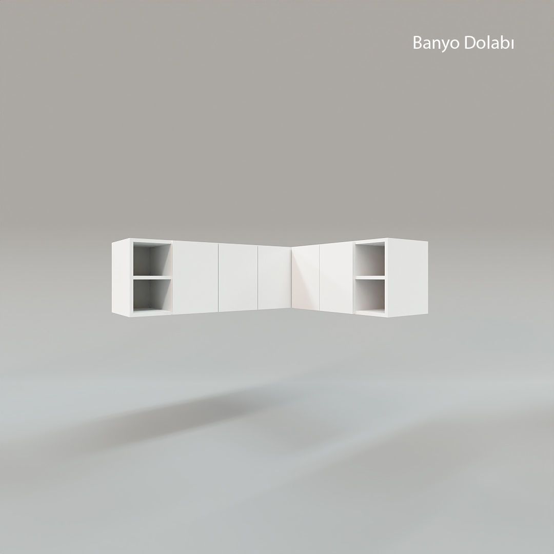 Cabinets for WC Storage and Coat Check Free 3D model_2