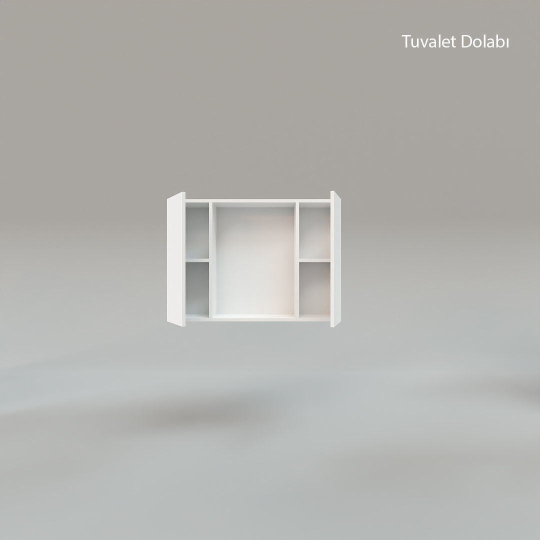 Cabinets for WC Storage and Coat Check Free 3D model_3