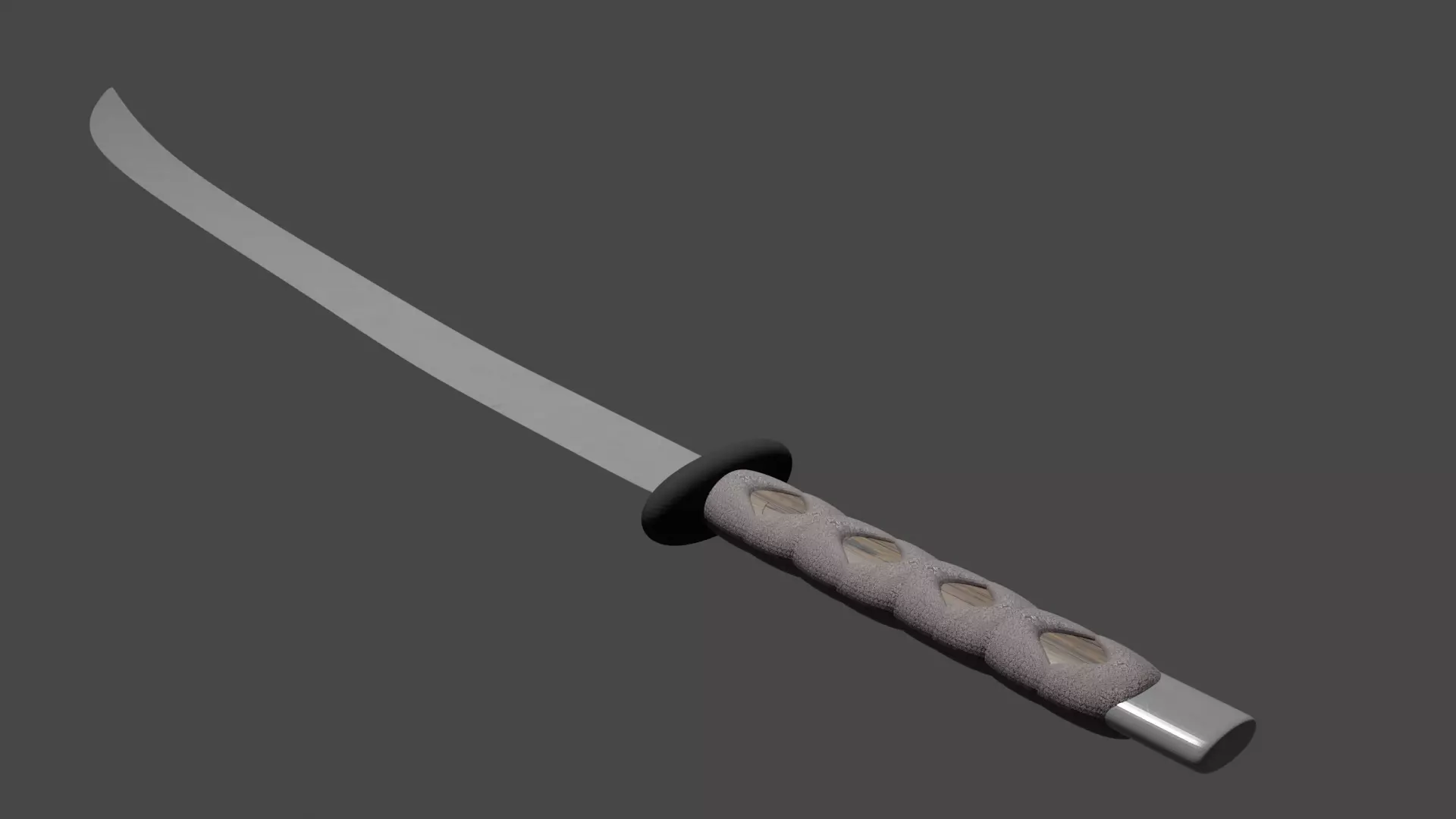 Katana samurai sword 3D model_0