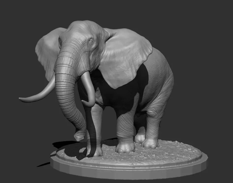 3D Print Elephant Pose 01 3D print model_0