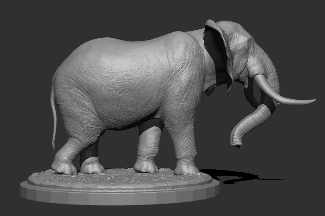 3D Print Elephant Pose 01 3D print model_3