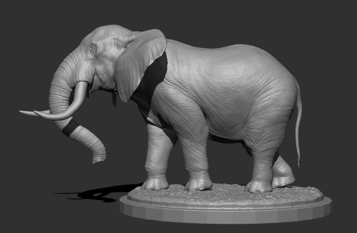 3D Print Elephant Pose 01 3D print model_2