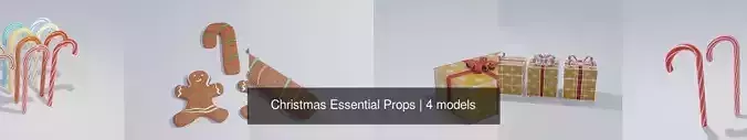 Christmas Essential Props 3D Model Collection